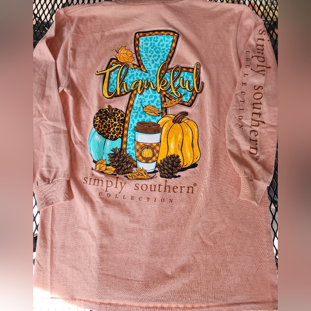 Simply Southern Thankful Graphic Long Sleeve Shirt